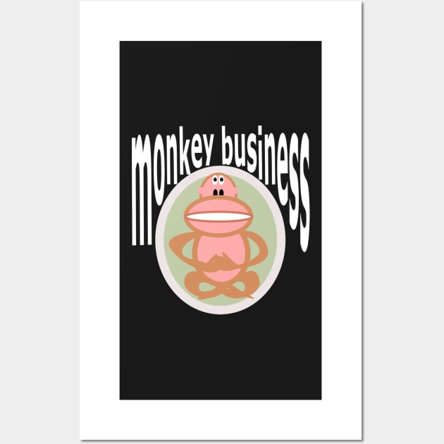 Monkey Business Wall Art by krisevansart